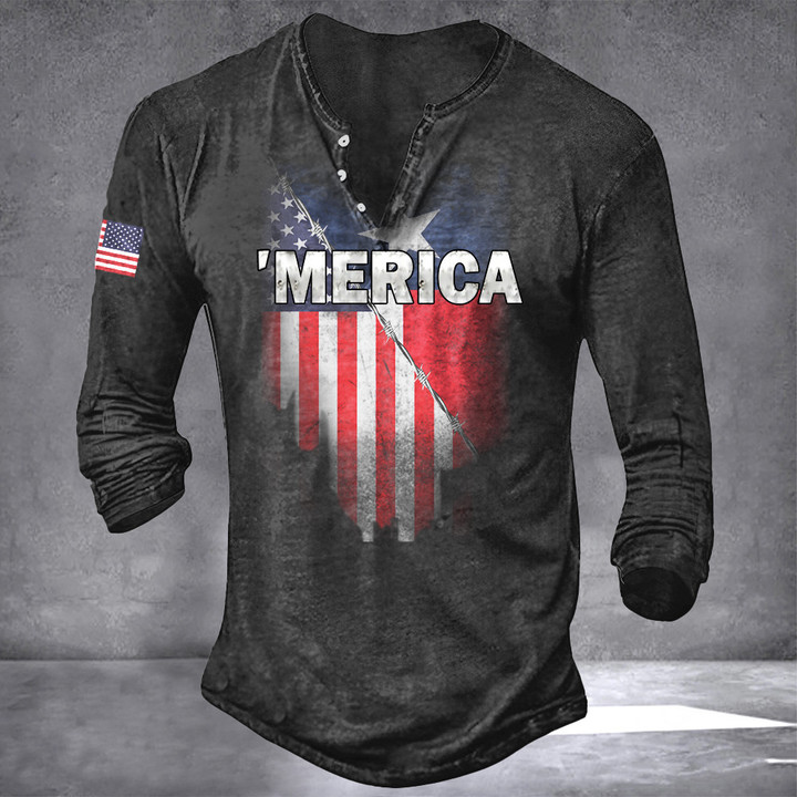 Merica Texas And American Long Sleevee Shirt Dual Citizen Shirt