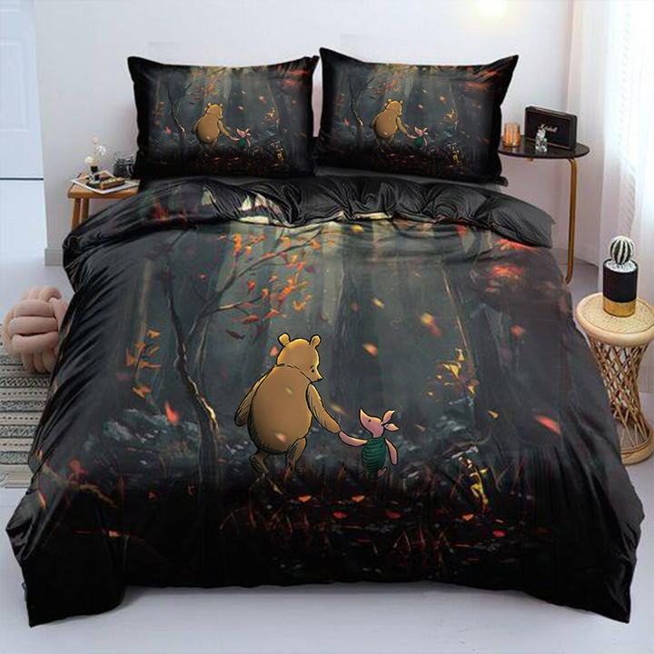 Cartoon Forest Fall Leaves Bedding Set Autumn Themed Cute Gifts For Cartoon Lovers