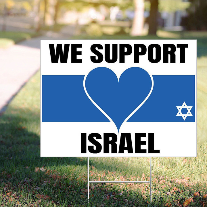 We Support Israel Yard Sign Peace For Israel Yard Banners Patriotic Merchandise