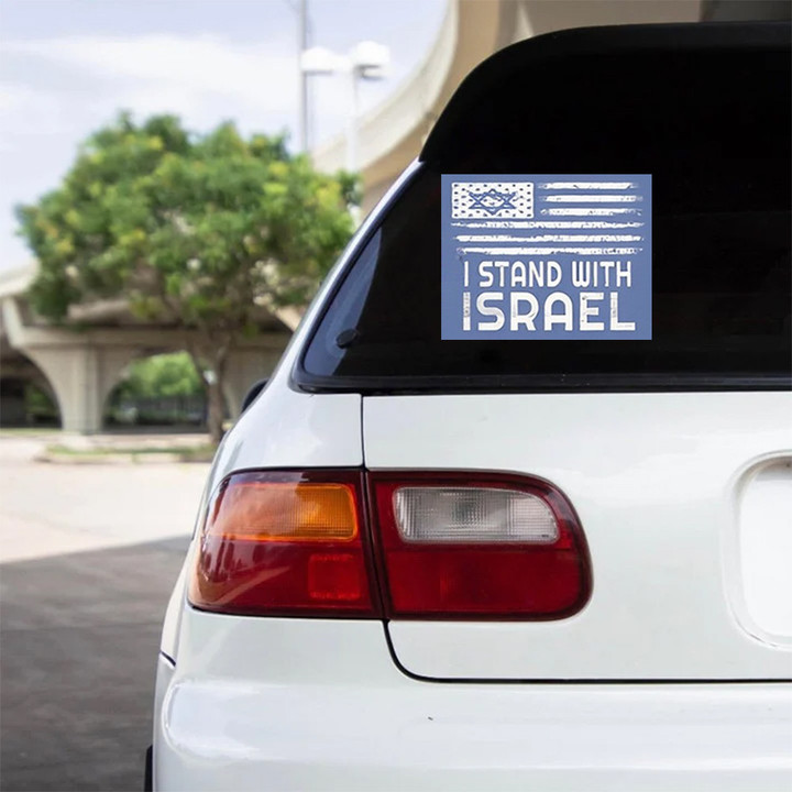 I Stand With Israel Car Sticker Support Israel Car Bumper Stickers Israeli Merchandise