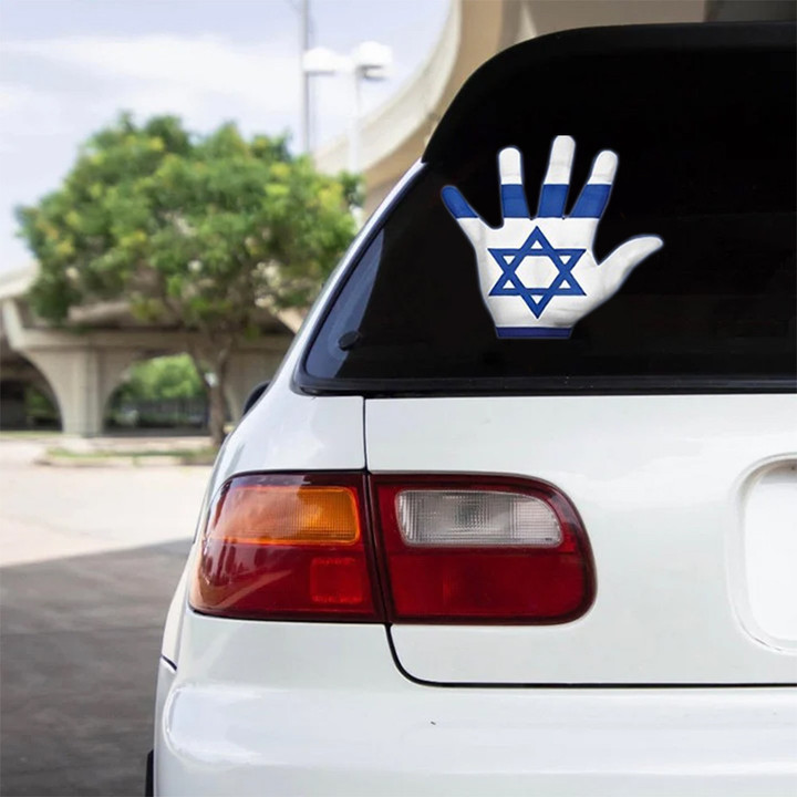 Hand Israel Car Sticker I Stand With You Israel Car Decal Stickers Anti Palestine Merch