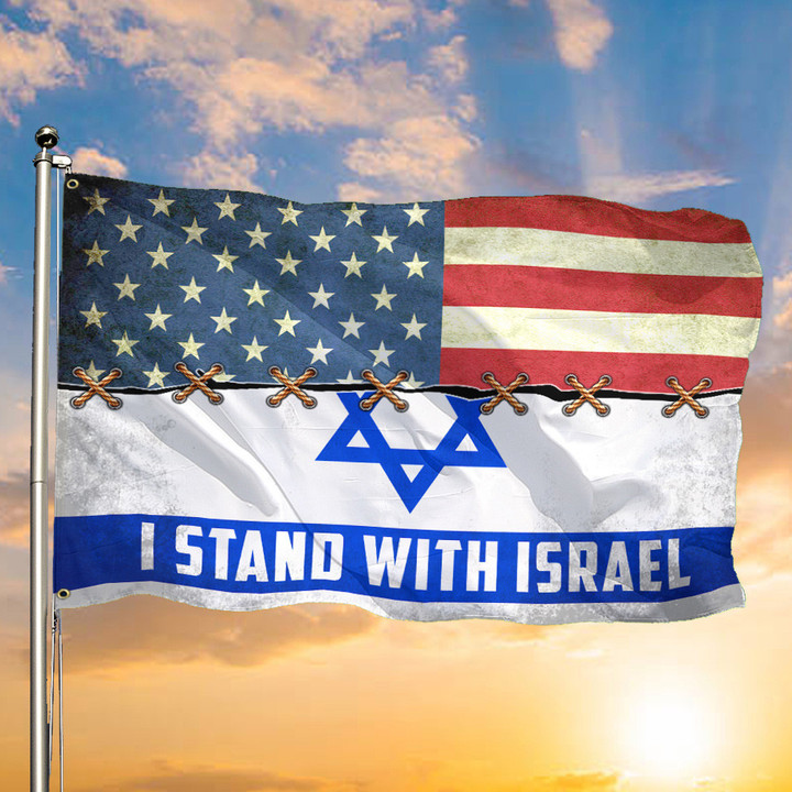 I Stand With Israel Flag Support We Stand Pray For Israeli American Flag Indoor Outdoor