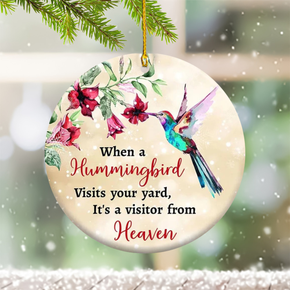 Hummingbird Memorial Christmas Ornament 2022 When A Hummingbird Visits ...