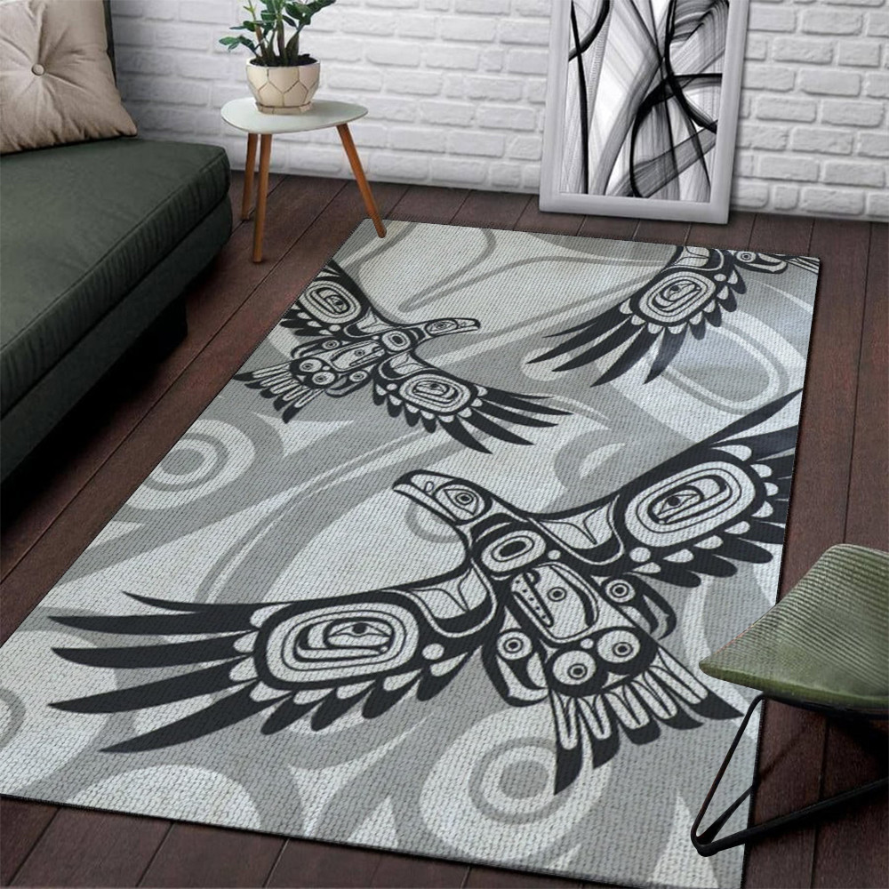 Pacific Northwest Style Symbolism Eagle Rug Haida Art Eagle Merch Floo ...