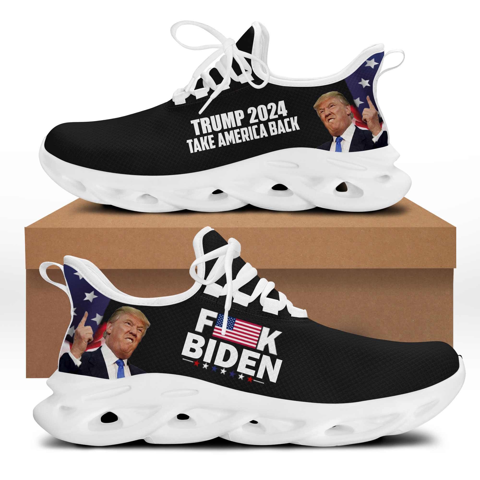 Trump 2024 Take America Back Clunky Sneakers Fck Biden Support For Don