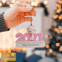 Customized Baby's First Christmas Ornament 2021 Baby's First Xmas Ornament Gifts For New Mom
