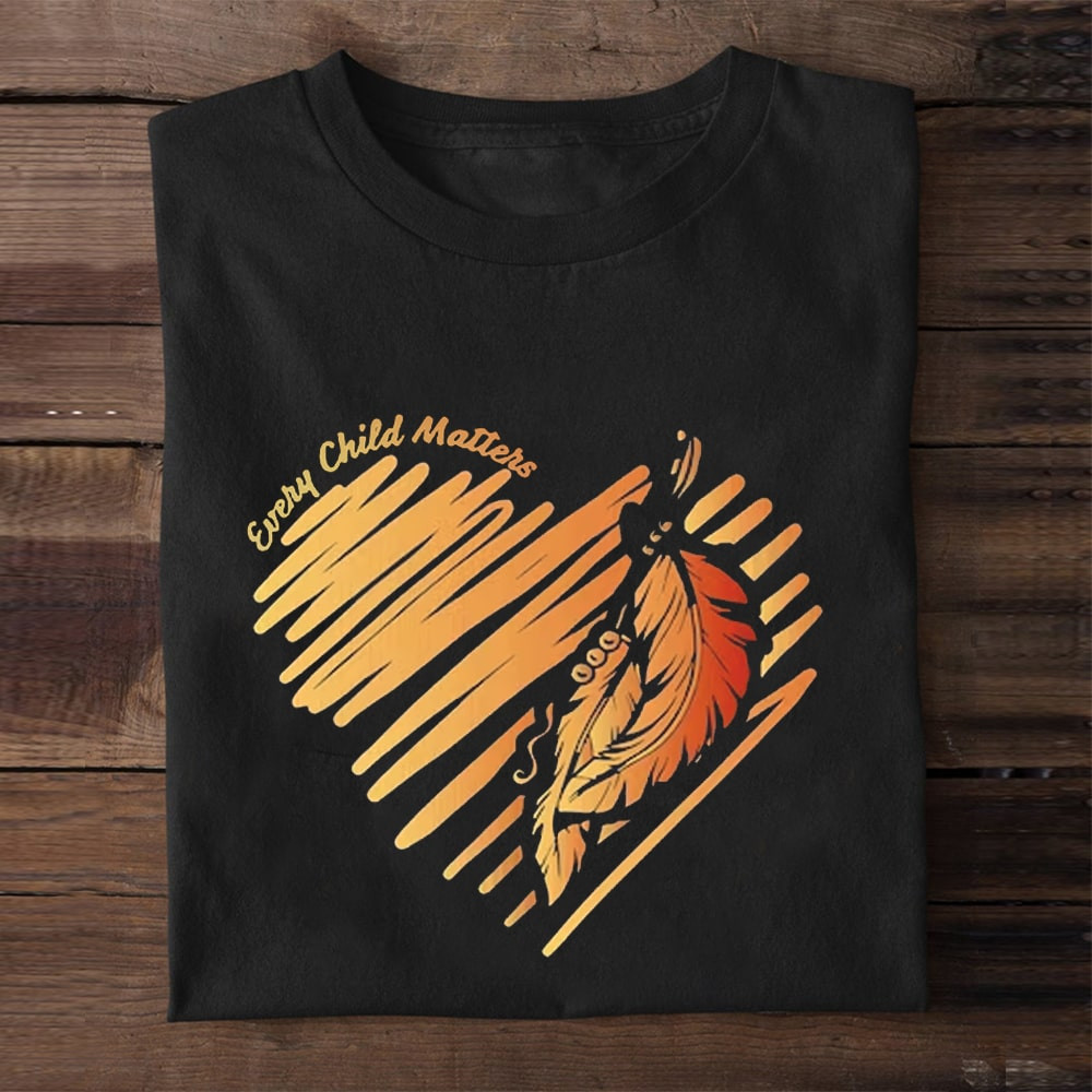 Every Child Matters Shirt Heart And Feather 2023 Orange Shirt Day Awar ...