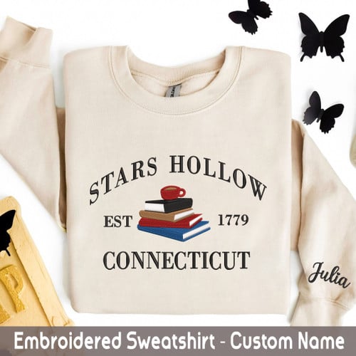 Gilmore Girls Embroidered Sweatshirt Custom Embroidered Sweatshirt