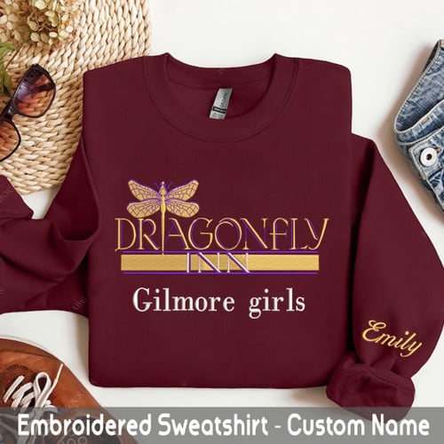 Gilmore Girls Embroidered Sweatshirt Custom Embroidered Sweatshirt 4