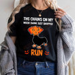 The Chains On My Mood Swing Just Snapped Run, Dachshund Pumpkin Halloween Shirt
