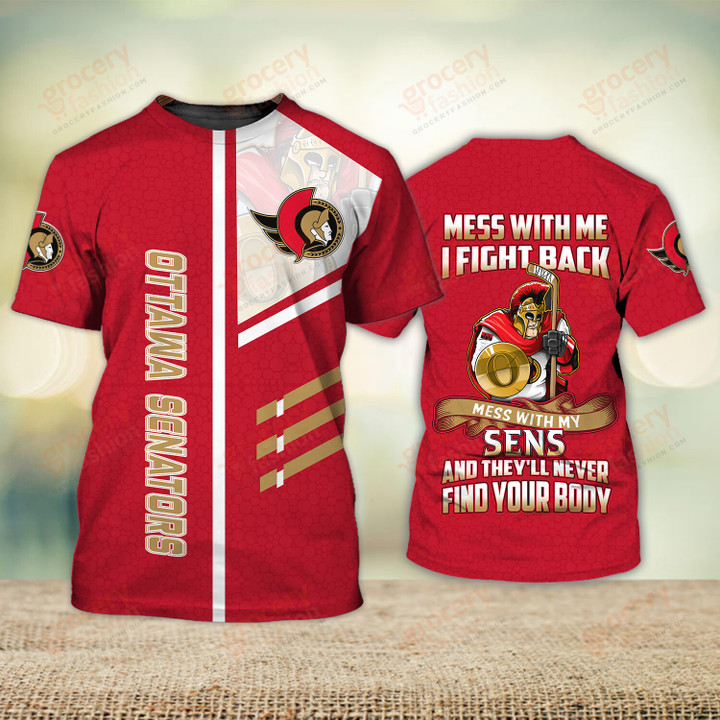 Ottawa Senators 3D Full Print Shirts 2554