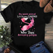 Funny Flamingo Lover My Spirit Animal Is Grumpy Flamingo Classic Unisex Tshirt