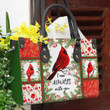 Cardinal Bird I Am Always With You Leather Bag