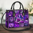 Purple Butterfly Leather Bag