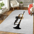 Trumpet Music Art Music Gold And Black Art Area Rug