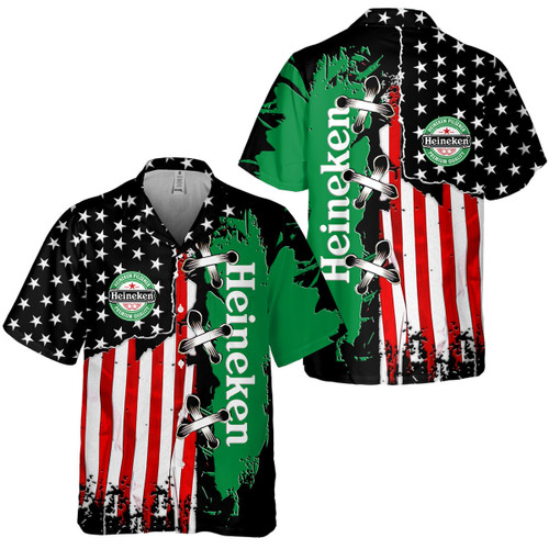 Heineken Hawaiian Shirt, Aloha Shirt Full Size