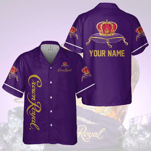 Personalized Crown Royal Hawaiian Shirt, Aloha Shirt Full Size