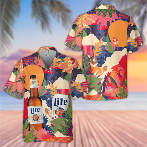 Lite Beer Summer Hawaiian Shirt, Aloha Shirt Full Size