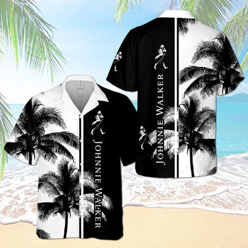 Johnnie Walker Palm Hawaiian Shirt, Aloha Shirt Full Size