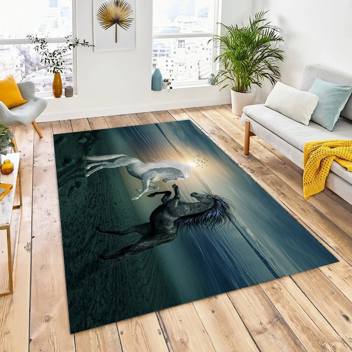 Horse Patterned Area Rug