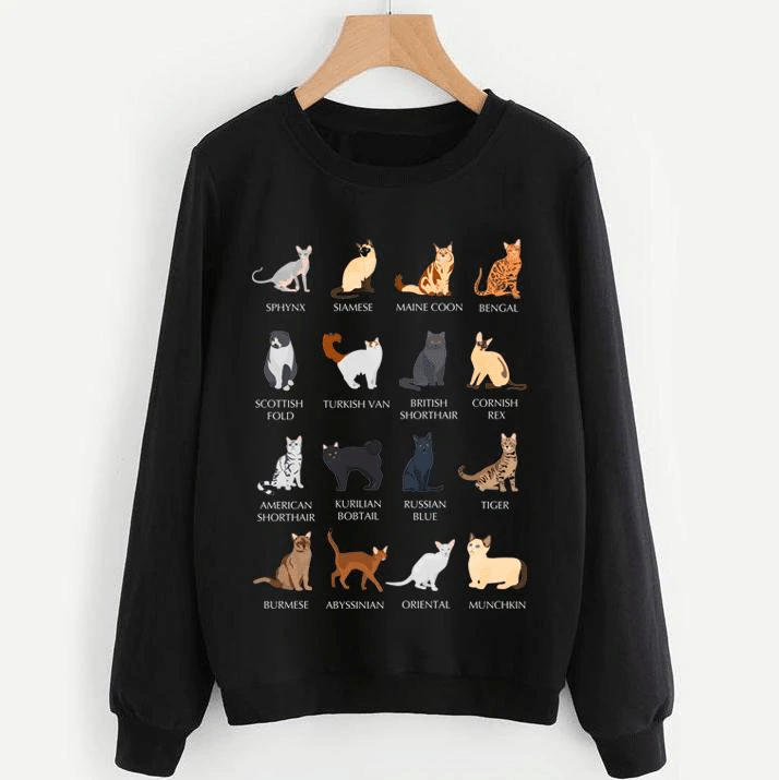 Cute Cat Breeds Sweatshirt
