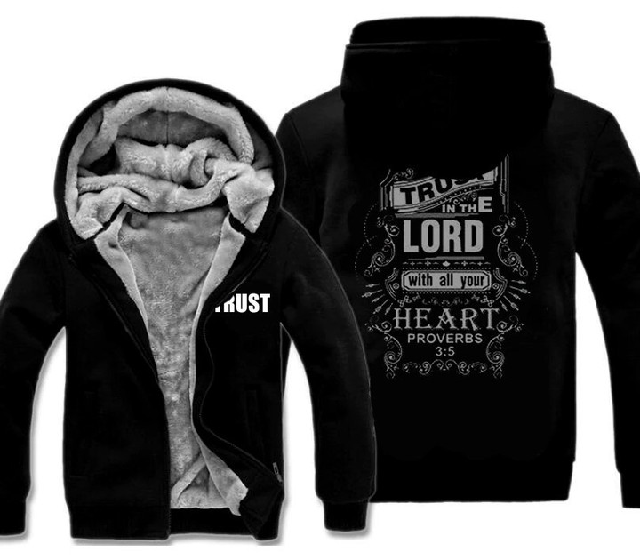 Trust in The Lord Christian Fleece Zip Hoodie All Over Print
