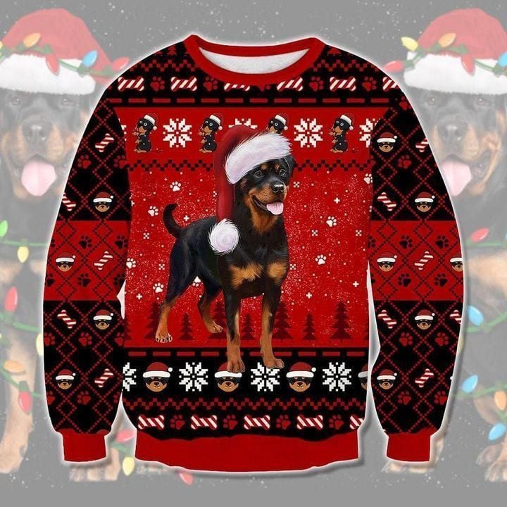 Rottweiler Dog Ugly Christmas Sweater