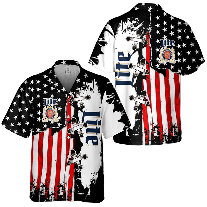 LT Beer US Flag Hawaiian Shirt LT1003N16