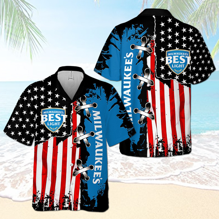 MK US Flag Hawaiian Shirt MK0903N9