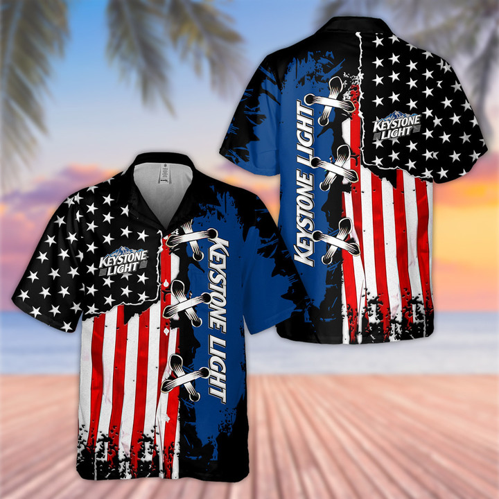 KL US Flag Hawaiian Shirt KL1003N7