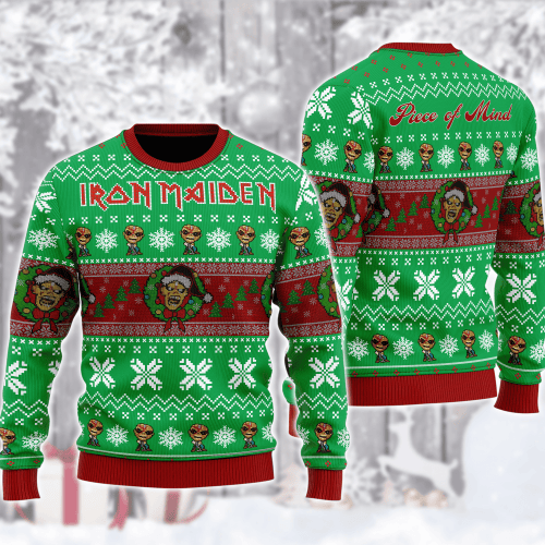 Ir Piece of Mind Ugly Christmas Sweater , Unisex Wool Sweater S071103