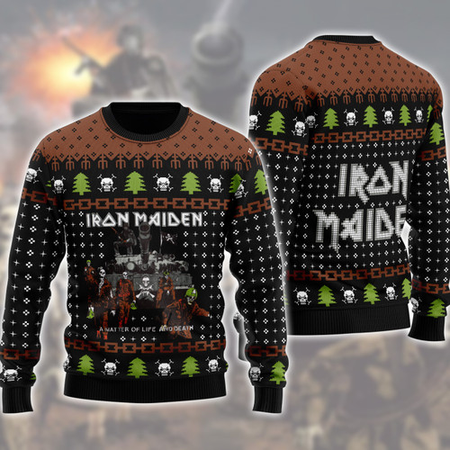 Ir A Matter of Life and Death Ugly Christmas Sweater , Unisex Wool Sweater S081105
