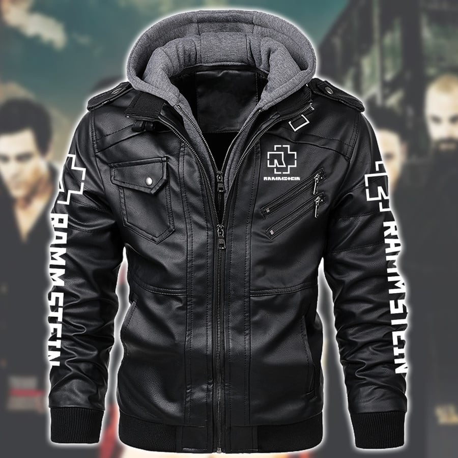 Rs Leather Jacket with Hood Black P160503 - Mongatee