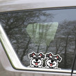 Two Miniature Schnauzer Car Decal Sticker