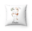 Custom Hand-Drawn Dog Pet Photo, Dog Lovers Owners Linen Pillow