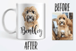 Custom Pet Portrait Mug, Dog Face Mug Dog Lover Gift