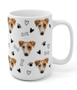 Custom Dog Cat Face Mug, Personalized Photo Pet Mug