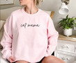 Cat Mama Sweatshirt Printed Both Sides