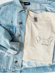 Custom Pet Ears Outline Tee Shirt