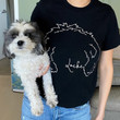 Custom Dog Ears Outline Tattoo Inspired Tee Shirt