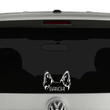 Custom White Ears Decal of Your Pet Car Accessory (1 Decal For 1 Pet Only)