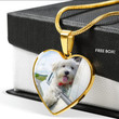 Pet Memorial Necklace, Pet Photo Luxury Heart Pandent