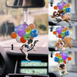 Dog With Bubbles Car Hanging Ornament