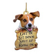 Jack Russell Pet Hanging Ornament With The Words