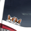 Two Brown Boston Terriers Car Window Sticker Decal