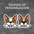 Custom Two Brown Boston Terriers Car Window Sticker Decal