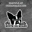 Custom Boston Terrier Mom Car Window Laptop Bottle Sticker Decal