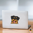 Peeking Rottweiler, Rottie Smiling Dog Car Window Laptop Bottle Sticker Decal