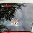 Beige Cute Chihuahua Dog Car Window Laptop Bottle Sticker Decal
