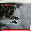 Peeking Great Dane Dog Car Window Laptop Bottle Sticker Decal